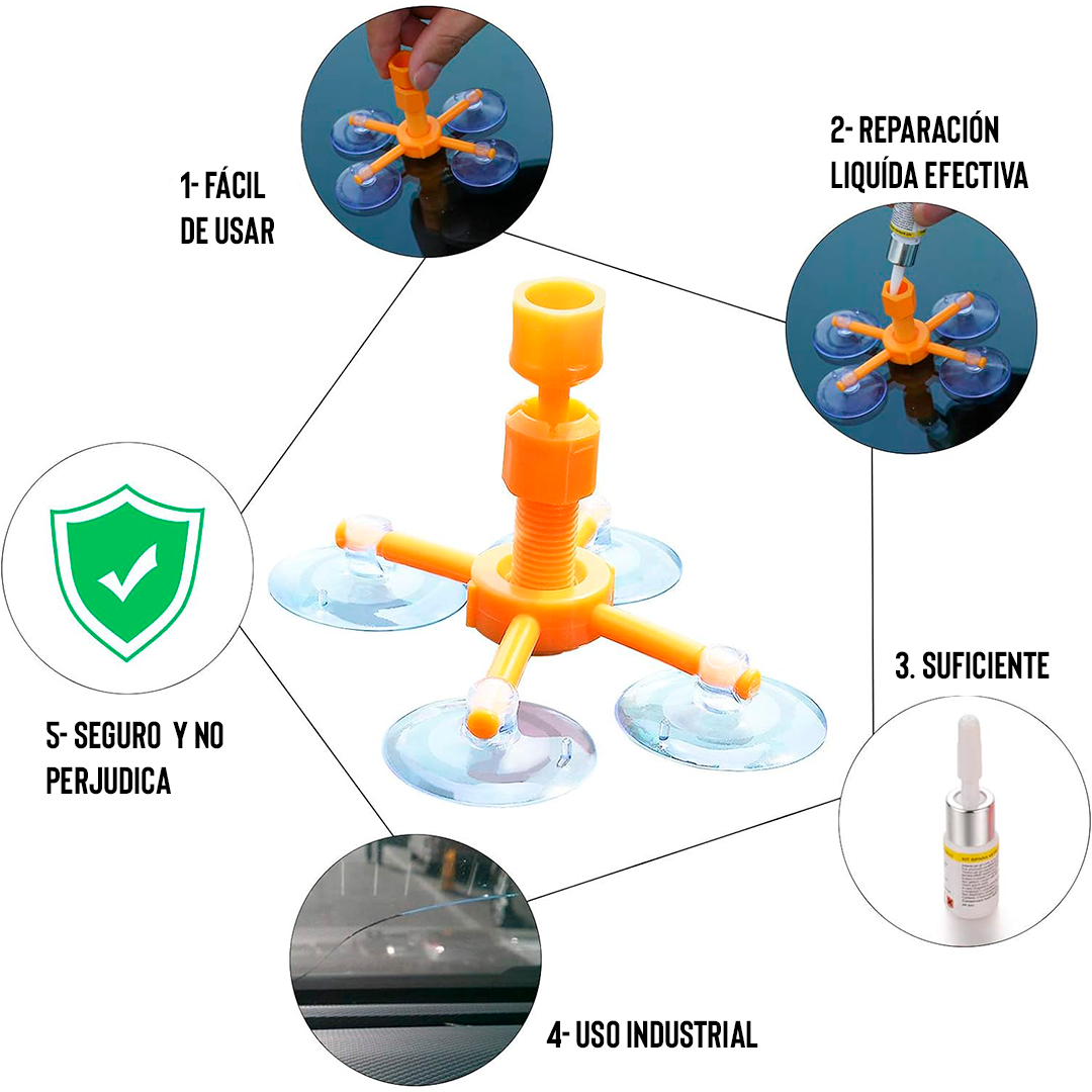 Miniatura 3 de Kit reparador de vidrio